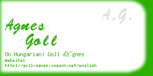 agnes goll business card